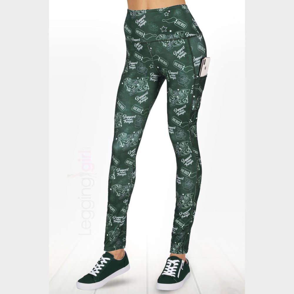 Brave - Military Themed Pockets Top Quality Women's Fitness One Size (Fits 3-12)